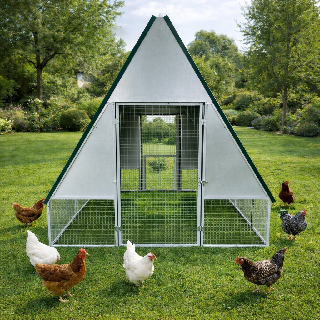 Gallinero Exterior para Gallinas Ponedoras de Acero Galvanizado – BOROTTO FORTIS - Imagen 5